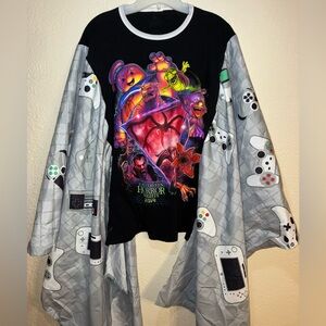 Upcycled Universal Studios Halloween Horror Nights 2019 graphic Kaftan